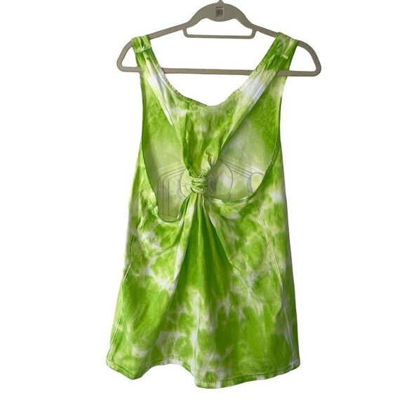 Looney Tunes Womens Swim Coverup Tank Top Vintage 90s Tweety Bird Tie Dye Green - Picture 2 of 9